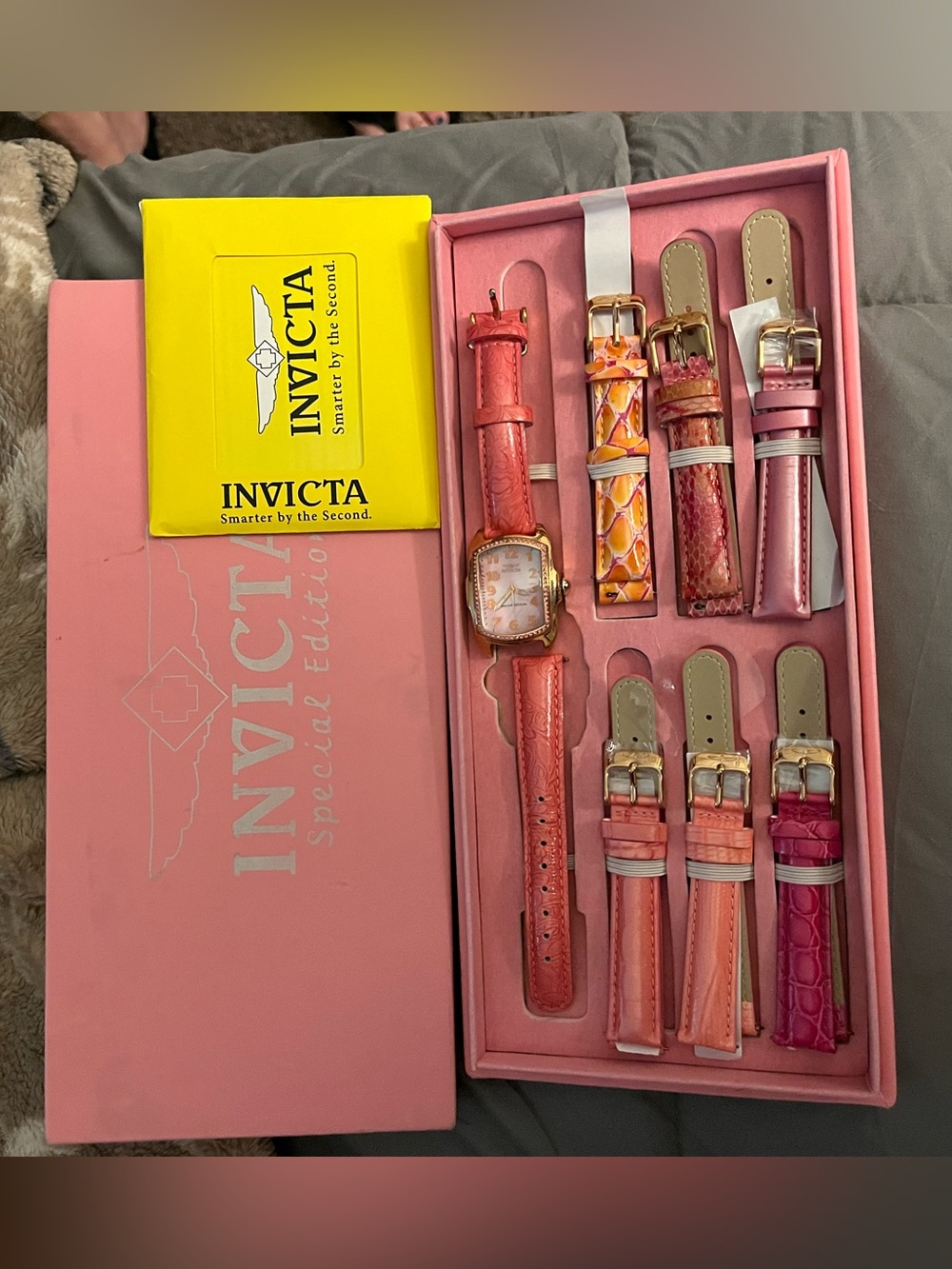 Invicta Women's Pink Interchangeable Strap Watch Set